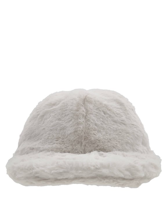 Ivory Faux-Fur Cap, Size 58