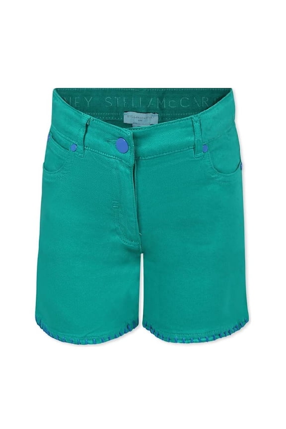 Kids Strawberry Embroidery Cotton Shorts, Size 12