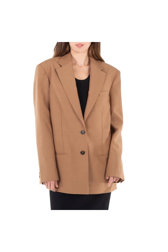 Single-Breasted Wool Blazer, Brand Size 38 (US Size 4)