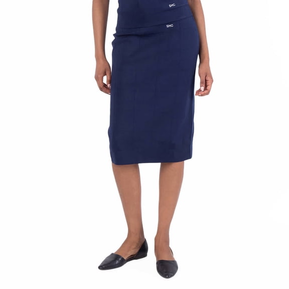Stella Mccartney Technical Knit Striped Midi Skirt, Size Medium