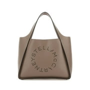Stella Mccartney Woman Dove Grey Alter Mat Stella Logo Handbag