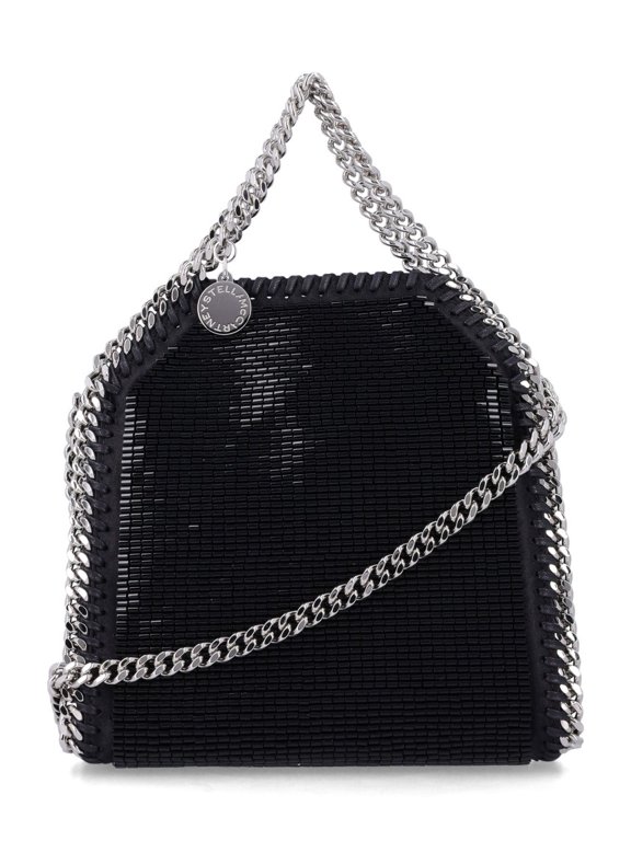 Women's Falabella Tiny Embroidered Beads Crossbody Bag Black