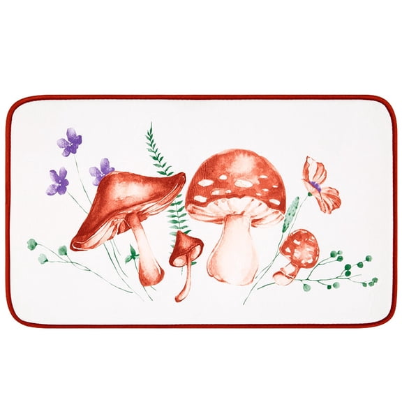 Spring Mushroom Shower Curtain, Bath Rug, Hand Towels, Valance or Hooks