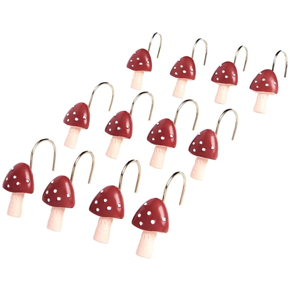 Spring Mushroom Shower Curtain, Bath Rug, Hand Towels, Valance or Hooks