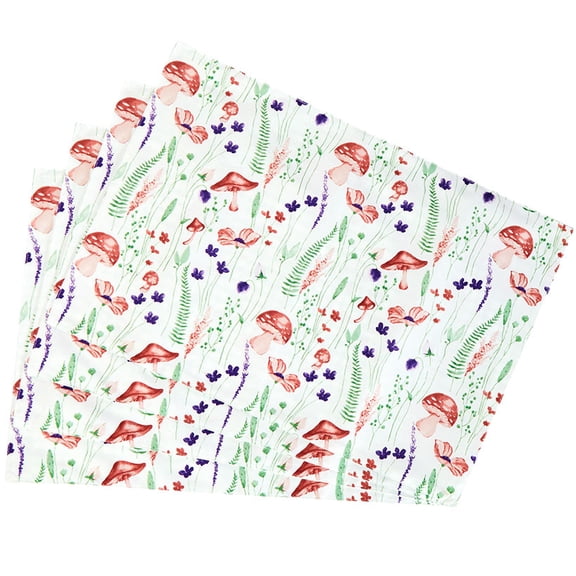 Stella Spring Mushroom Table Runner or Set of 4 Placemats
