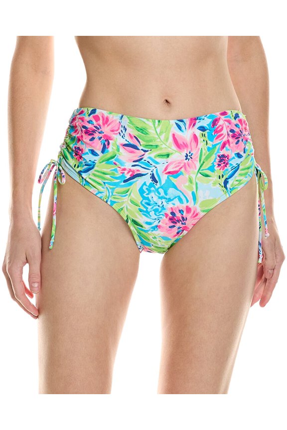 womens High Waist Side Tie Bottom, s, Purple