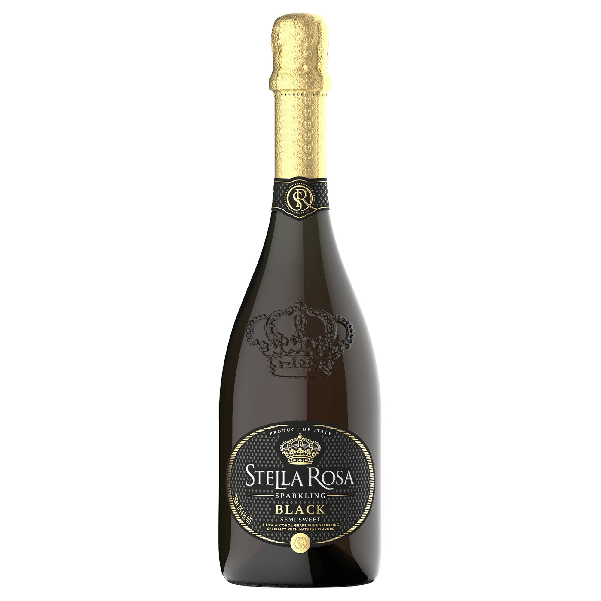 Stella Rosa Black Lux Sparkling Red Wine, 750ml Glass Bottle, Piedmont, Italy