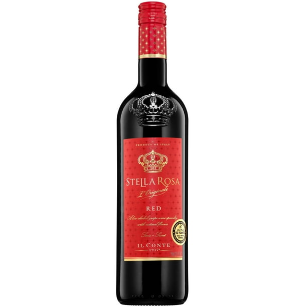 Stella Rosa Red Semi Sweet Semi Sparkling Red Wine 750ml Glass Bottle Piedmont Italy Walmart Business Supplies