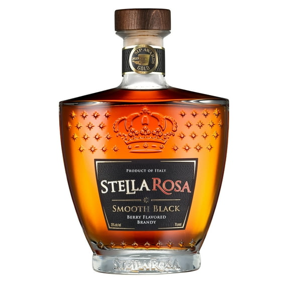 Stella Rosa Smooth Black Premium Berry Flavored Brandy, 750ml Glass Bottle, Piedmont Italy