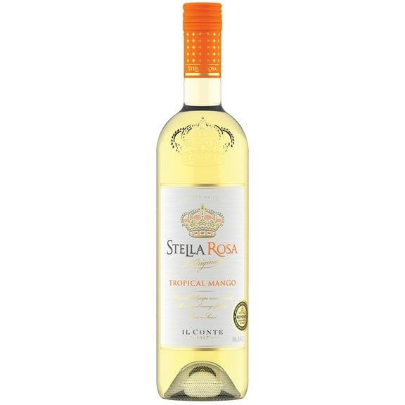 Stella Rosa Tropical Mango Semi-Sweet Moscato White Wine, 750ml Glass Bottle, Piedmont, Italy