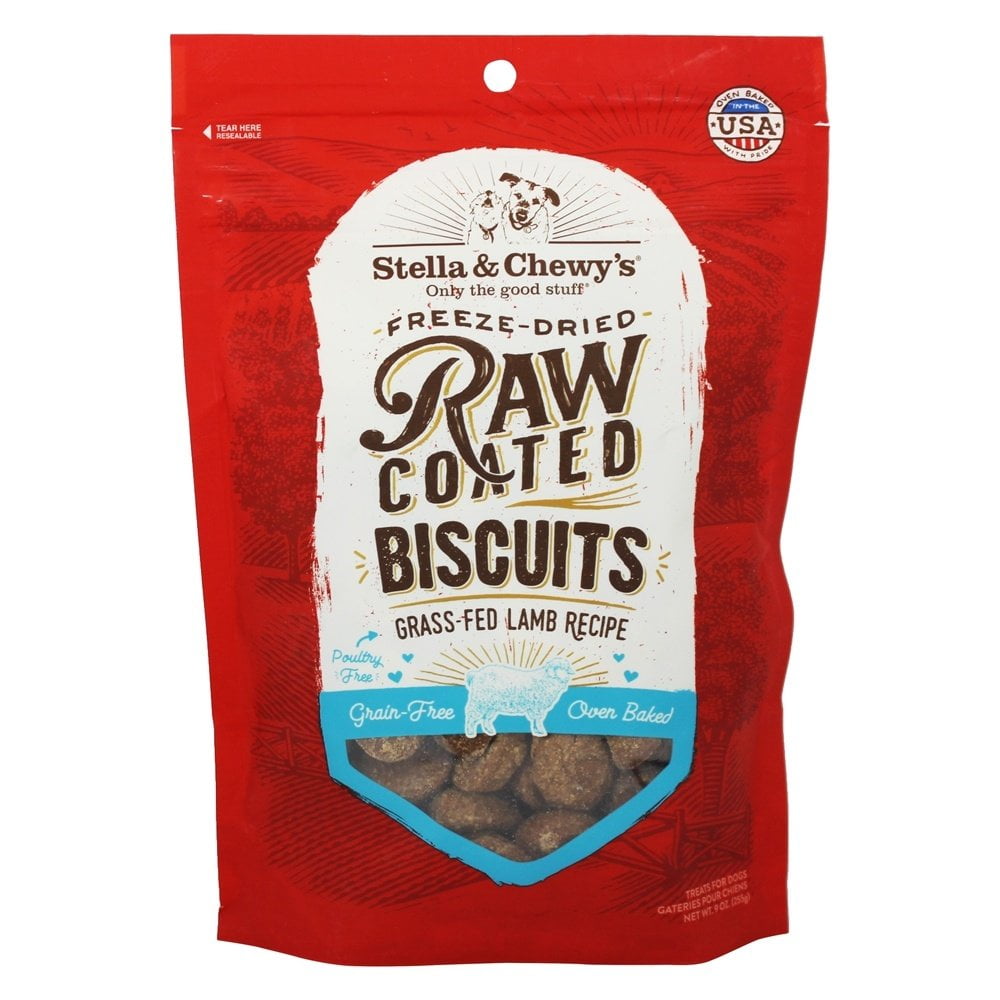 Stella and Chewy's Freeze-Dried Raw Coated Lamb Biscuits for Dogs 9 ounce