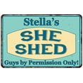 thumbnail image 1 of Stella's SHE SHED Metal Sign Wall Decor Gift 8x12 208120039250, 1 of 1