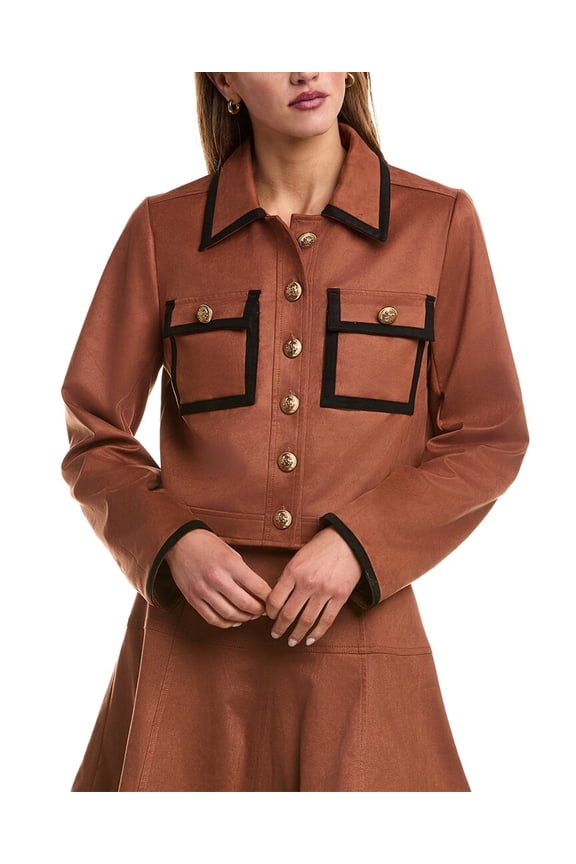 womens  Jacket, l, Brown