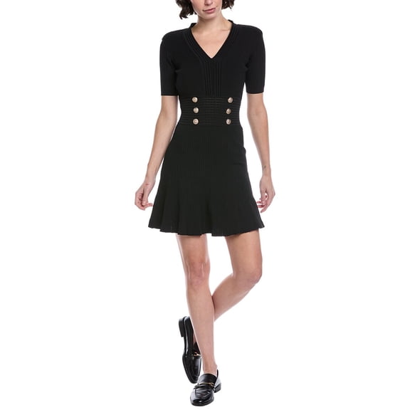 Stellah womens Knit Mini Dress, s, Black