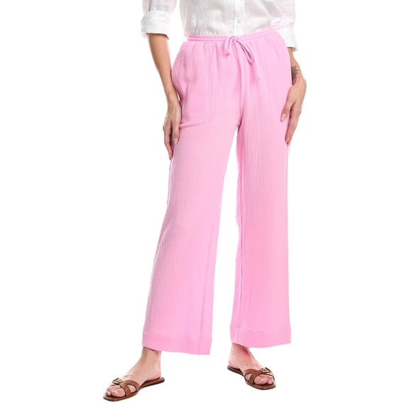 Stellah womens Maya Double Gauze Relaxed Pant, l, Pink