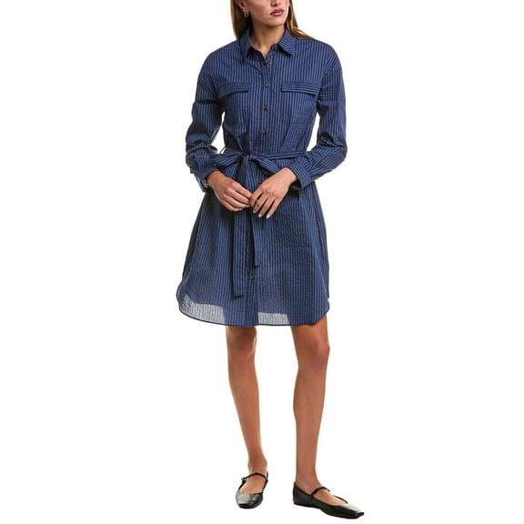 Stellah womens Shirt Dress, m, Blue