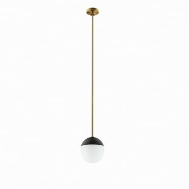 Modway Stellar 1-Light Pendant Light in Opal Satin Brass