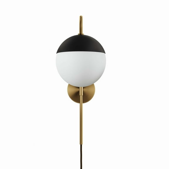 Stellar 1-Light Wall Sconce Opal Satin Brass