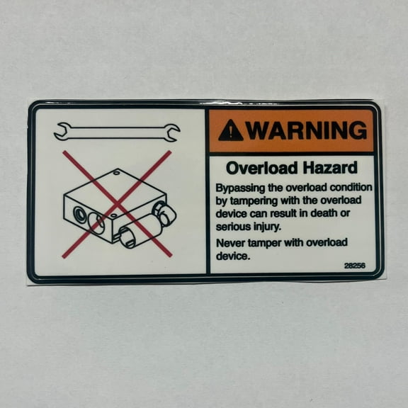 Stellar 28256, Decal For 6620- Warning: Overload Hazard