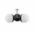 thumbnail image 1 of Modway Stellar 3-Light Metal and Glass Semi-Flush Ceiling Light in Opal/Nickel, 1 of 7