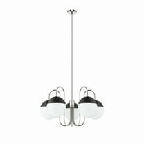 Modway Stellar 5-Light Chandelier in Opal Polished Nickel