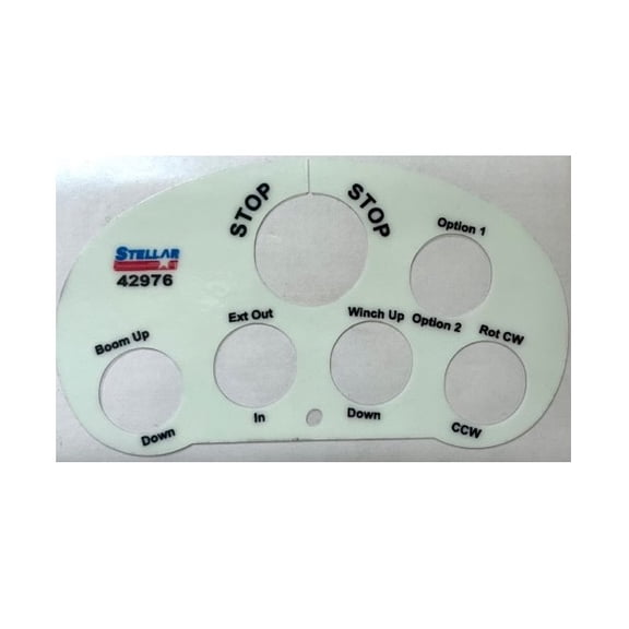 Stellar 51831, Control Handle Decal- 5 Function