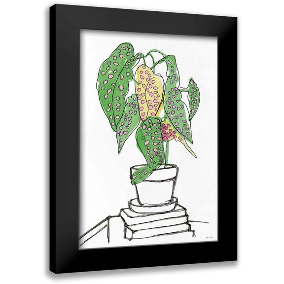 Stellar Design Studio 11x14 Black Modern Framed Museum Art Print Titled - House Plant Study II