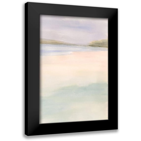 Stellar Design Studio 11x14 Black Modern Framed Museum Art Print Titled - Island Calm I