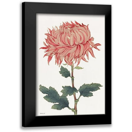 Stellar Design Studio 11x14 Black Modern Framed Museum Art Print Titled - Pink Floral 4