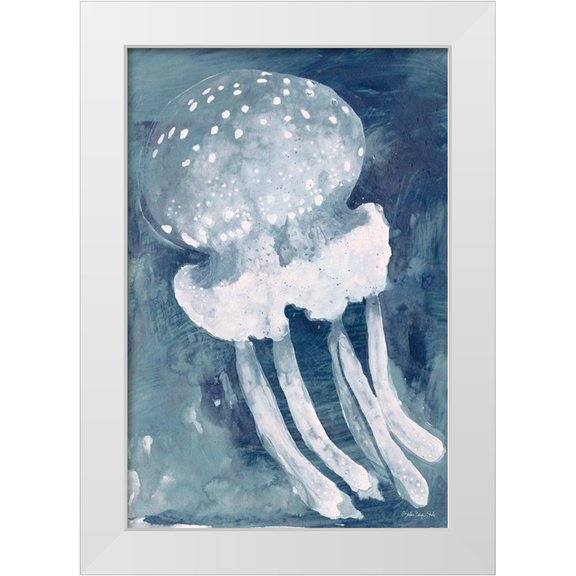 Stellar Design Studio 11x14 White Modern Wood Framed Museum Art Print Titled - Jelly 1