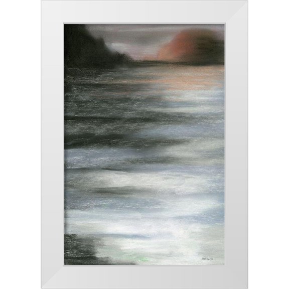 Stellar Design Studio 11x14 White Modern Wood Framed Museum Art Print Titled - Pacific Tide 2