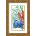 thumbnail image 1 of Stellar Design Studio 11x18 Gold Ornate Wood Framed with Double Matting Museum Art Print Titled - Ocean Garden Medley 1, 1 of 4