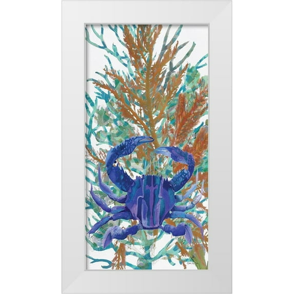 Stellar Design Studio 11x18 White Modern Wood Framed Museum Art Print Titled - Ocean Garden Medley 2