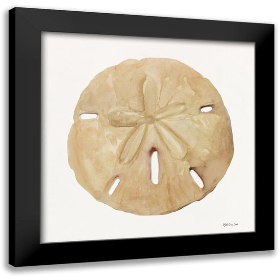 Stellar Design Studio 12x12 Black Modern Framed Museum Art Print Titled - Neutral Shell Collection 5