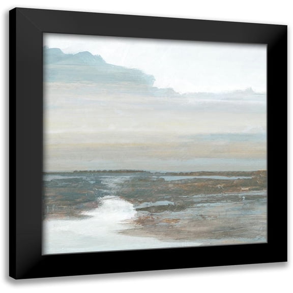 Stellar Design Studio 12x12 Black Modern Framed Museum Art Print Titled - Seaside Study