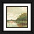 thumbnail image 1 of Stellar Design Studio 12x12 Black Ornate Wood Framed with Double Matting Museum Art Print Titled - Country Pond 4, 1 of 4
