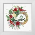 thumbnail image 1 of Stellar Design Studio 12x12 White Modern Wood Framed Museum Art Print Titled - Joy to the World Wreath, 1 of 4