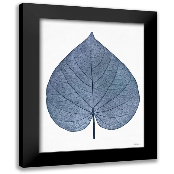 Stellar Design Studio 12x14 Black Modern Framed Museum Art Print Titled - Indigo Nature Study I
