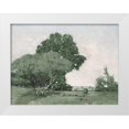 thumbnail image 1 of Stellar Design Studio 14x12 White Modern Wood Framed Museum Art Print Titled - Green Trees, 1 of 4