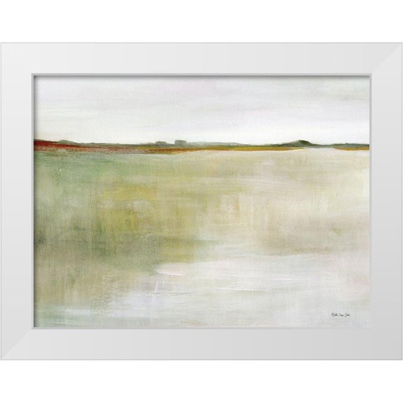 Stellar Design Studio 14x12 White Modern Wood Framed Museum Art Print Titled - Meadow View I