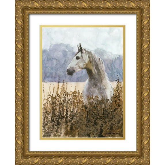 Stellar Design Studio 14x18 Gold Ornate Wood Framed with Double Matting Museum Art Print Titled - Beauty