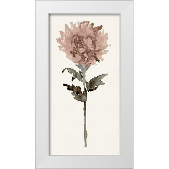 Stellar Design Studio 14x24 White Modern Wood Framed Museum Art Print Titled - Flourishing Floral IV