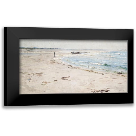 Stellar Design Studio 14x9 Black Modern Framed Museum Art Print Titled - From the Beach