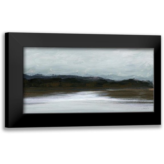 Stellar Design Studio 14x9 Black Modern Framed Museum Art Print Titled - Mountain Stream