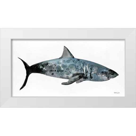 Stellar Design Studio 14x9 White Modern Wood Framed Museum Art Print Titled - Apex Predator