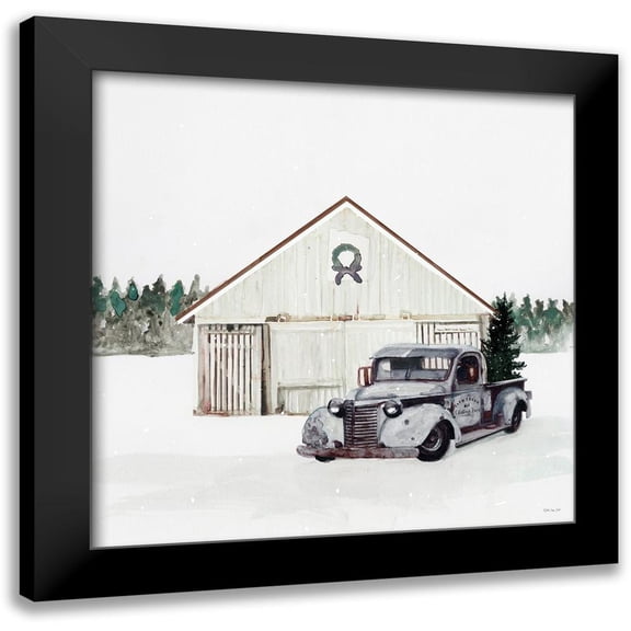 Stellar Design Studio 15x15 Black Modern Framed Museum Art Print Titled - Tree Farm