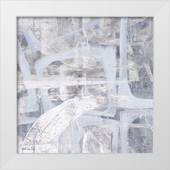 Stellar Design Studio 15x15 White Modern Wood Framed Museum Art Print Titled - Intertwined 6