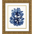 thumbnail image 1 of Stellar Design Studio 15x18 Gold Ornate Wood Framed with Double Matting Museum Art Print Titled - Indigo Ocean I, 1 of 4