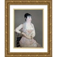thumbnail image 1 of Stellar Design Studio 15x18 Gold Ornate Wood Framed with Double Matting Museum Art Print Titled - Lady in Pink, 1 of 4