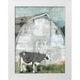 thumbnail image 1 of Stellar Design Studio 15x18 White Modern Wood Framed Museum Art Print Titled - Barn with Cow, 1 of 4